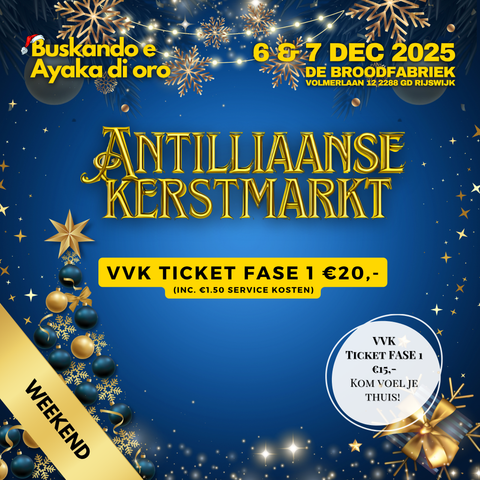 Antilliaanse Kerstmarkt - Weekend 6 en 7 december 2025 (1x toegang)