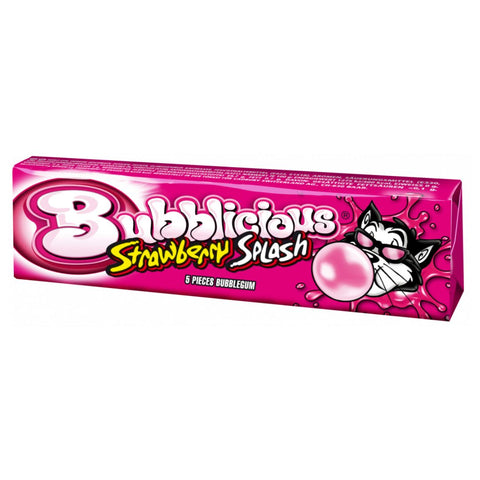 Bubblicious Strawberry Splash 1 stuk 38g THT: 29-03-2025