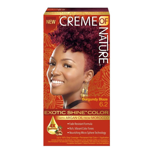 Creme of Nature Exotic Shine Color  Burgundy Blaze 6.2 with Argan Oil from Morocco