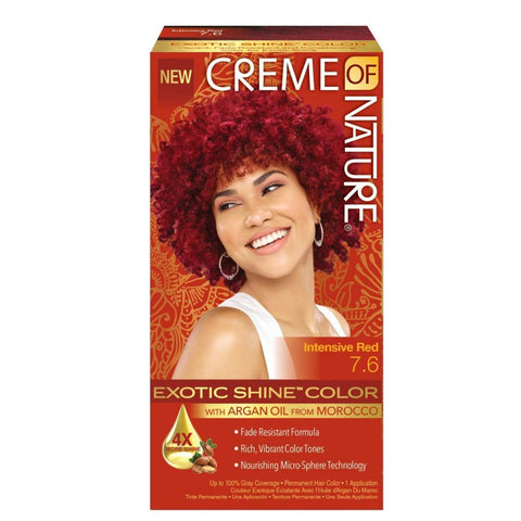 Creme of Nature Exotic Shine Color Intensive Red 7.6 with Argan Oil from Morocco
