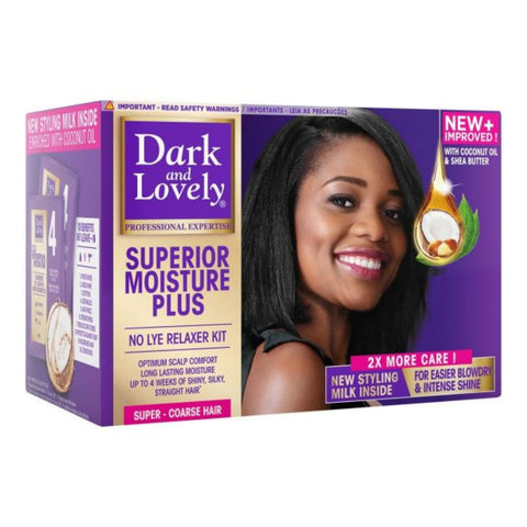 Dark and Lovely Superior Moisture Plus No Lye Relaxer Kit - Super Coarse Hair