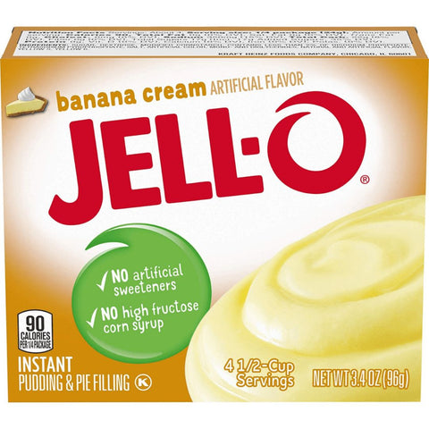 Jell-O Banaan Cream Pudding Instant 3.4oz