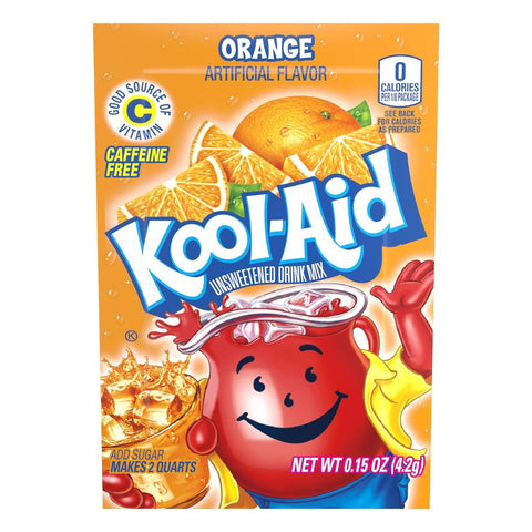 Kool-Aid Orange Unsweetened Drink Mix 4.2g 1 zakje THT: 09-Mar-2025