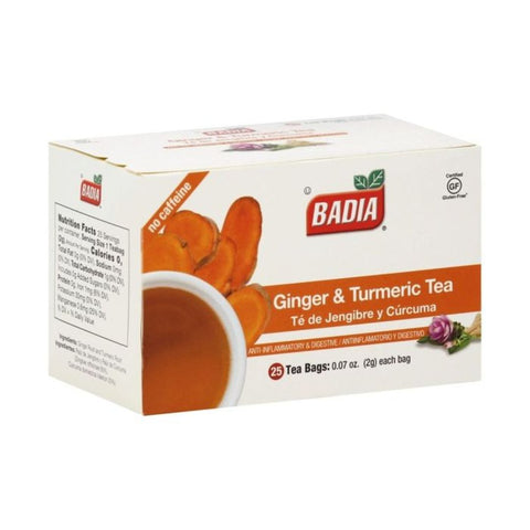Badia Ginger & Turmeric Tea 25 stuks 0.07oz (2g)