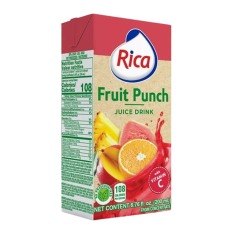 Rica Fruit Punch Juice Drink (Fruitpunch) 6.78oz (200ml)
