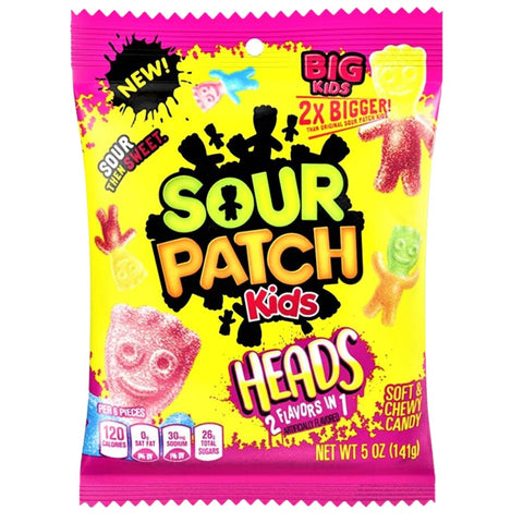 Sour Patch Kids Big Heads Peg 141g THT: Apr-2024