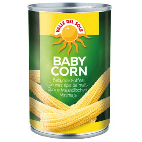 Valle del Solle Whole Baby Corn 400g