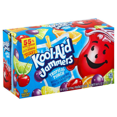 Kool-Aid Jammers Tropical Punch 10 stuks