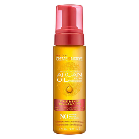 Creme of Nature Argan Oil Style & Shine Foaming Mousse 7oz (207ml)