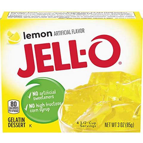 Jell-O Lemon Gelatin 3oz (85g) THT- 01-Sept-2023